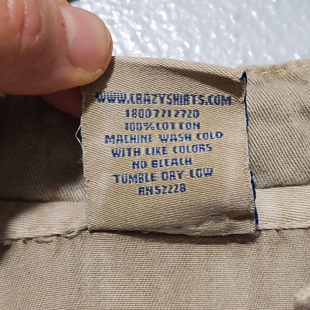 CRAZY SHIRTS Hoodie Mens Medium Tan Blue Graphic Hawaii Surf Vintage - Picture 5 of 7